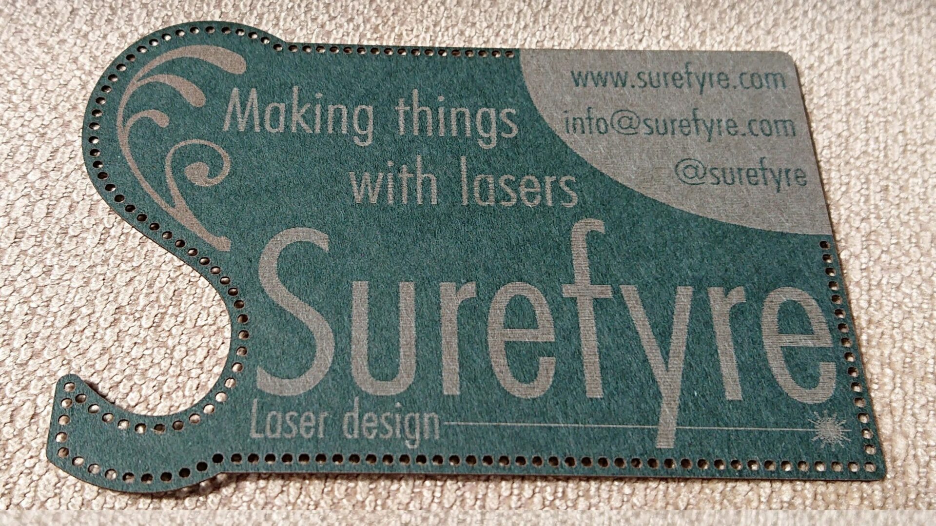 Laser cut business cards