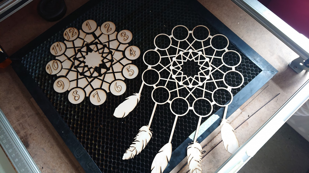 The laser cut components