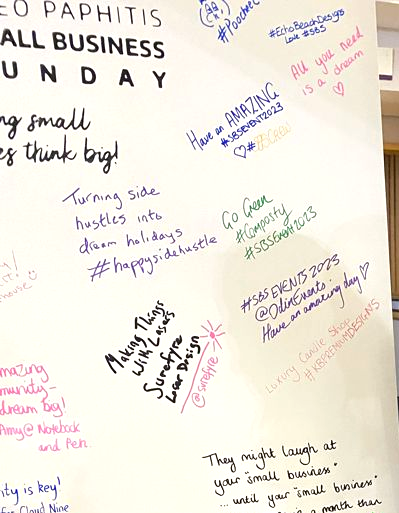 SBS Event scrawl wall