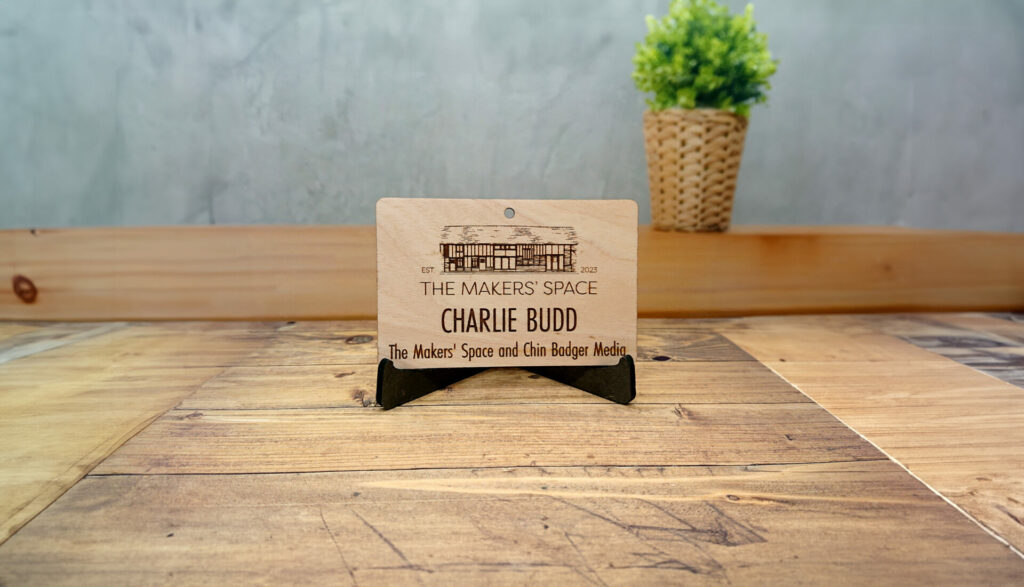 Wooden ID tag