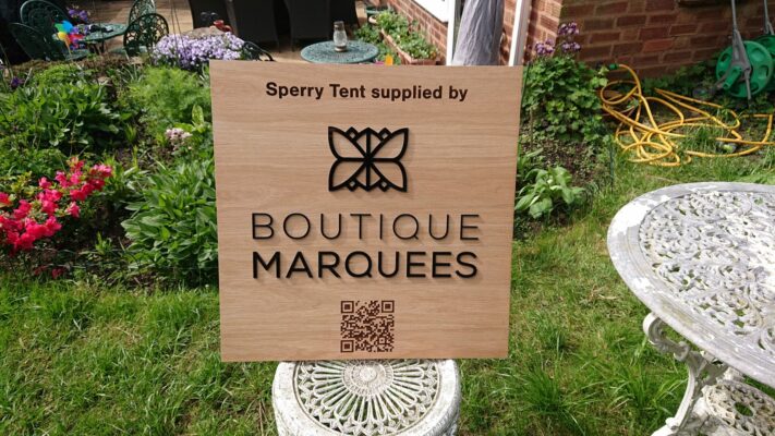 Boutique marquees sign